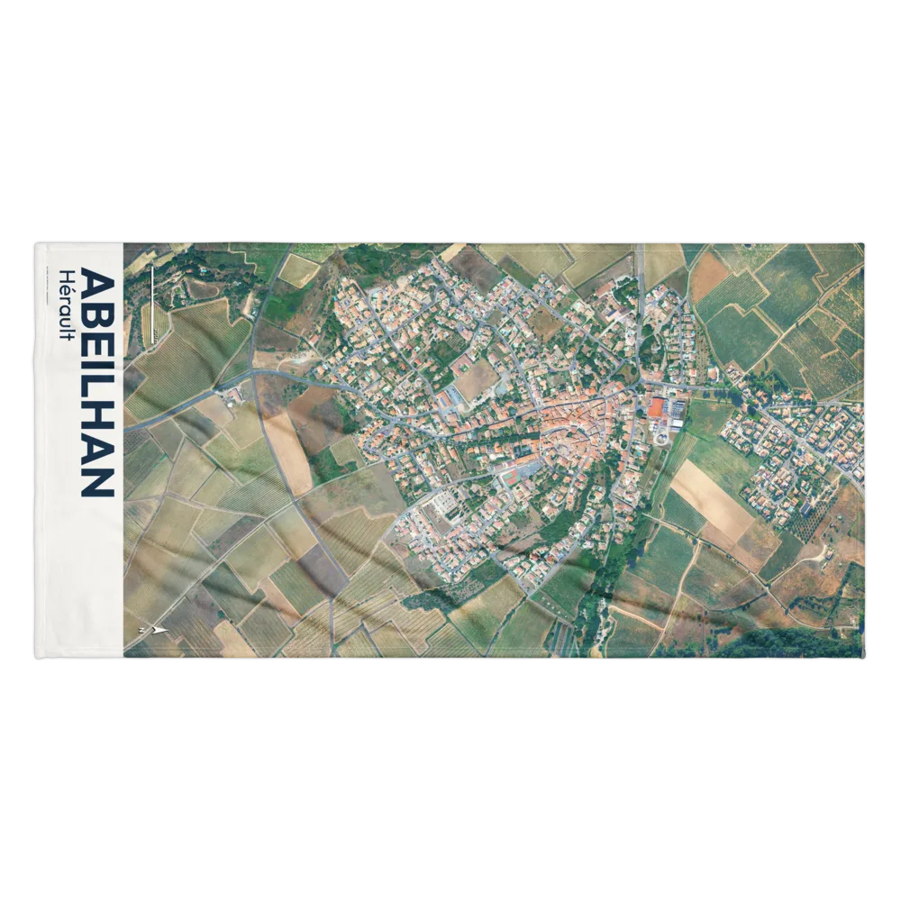 Serviettes cartographique au nom d\u{2019}Abeilhan