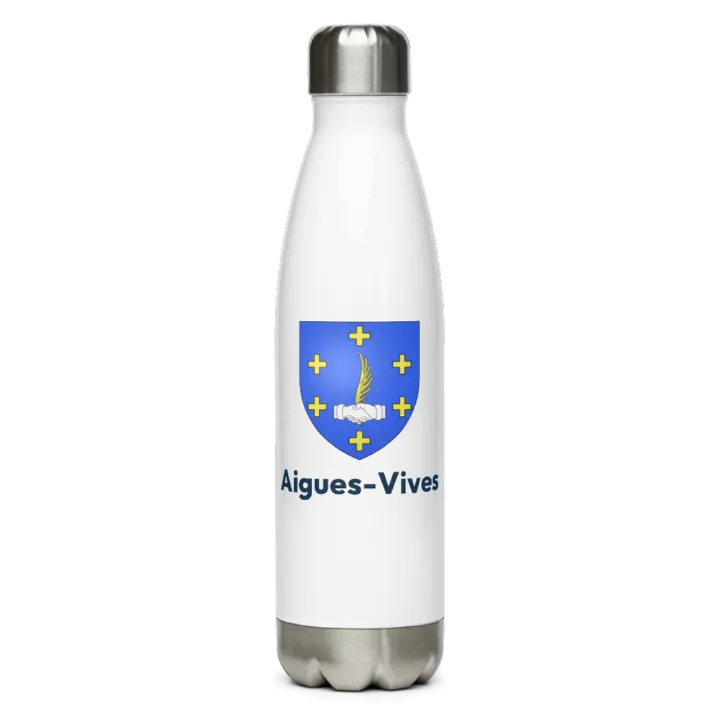 Gourde inox blason de Aigues-Vives