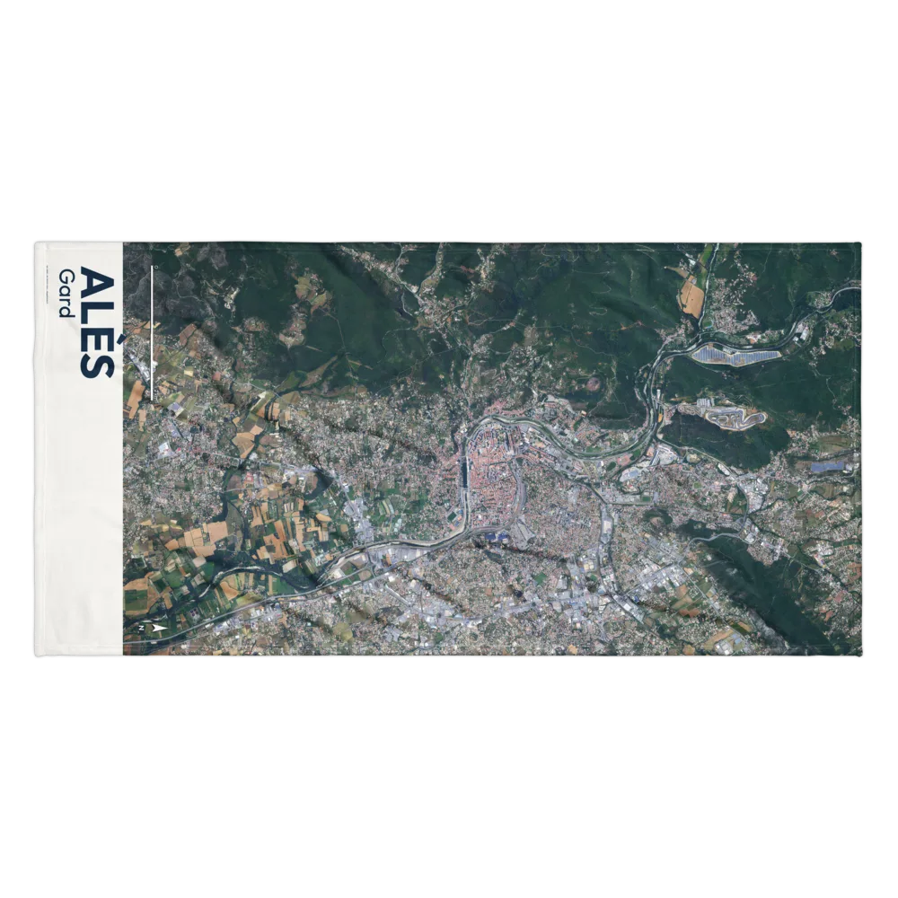 Serviette cartographique — carte de Alès