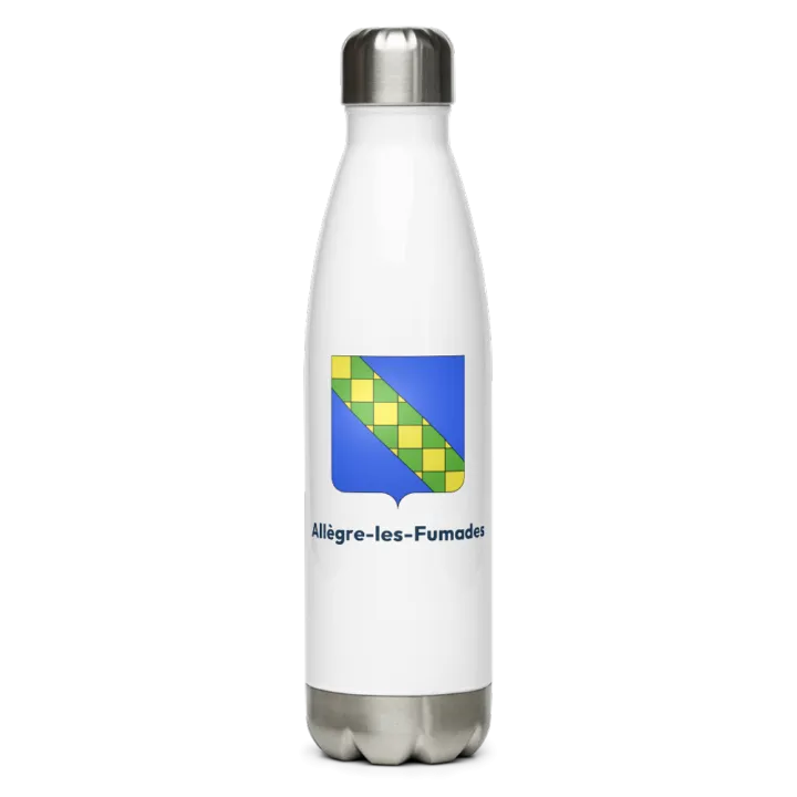 Gourde inox — blason d'Allègre-les-Fumades