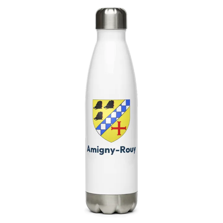 Gourde inox blason de Amigny-Rouy
