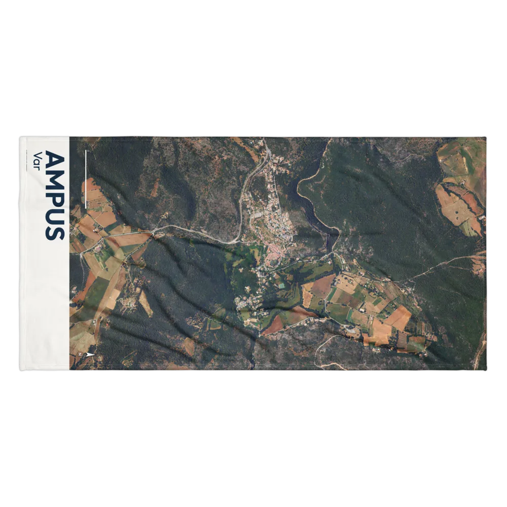 Serviette cartographique — carte de Ampus