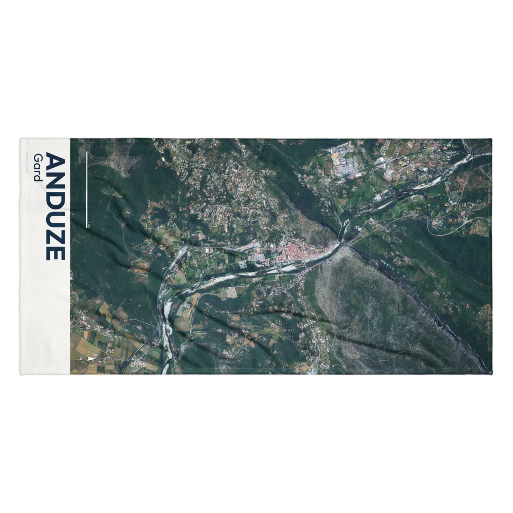 Serviette cartographique — carte de Anduze