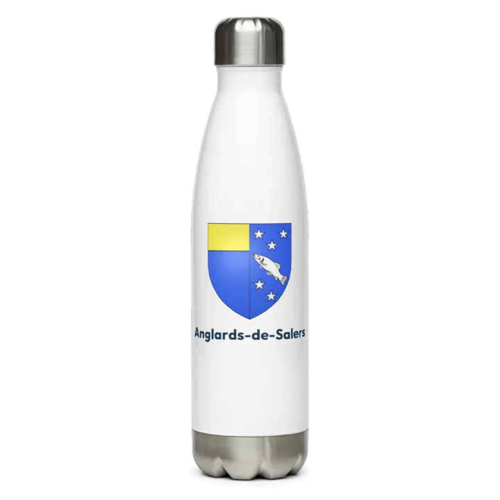 Gourde inox — blason d'Anglards-de-Salers