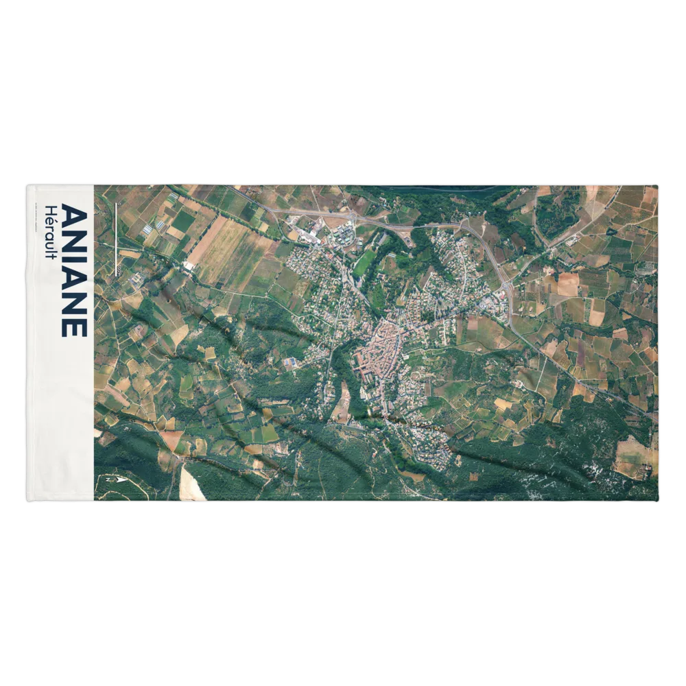Serviette cartographique — carte de Aniane
