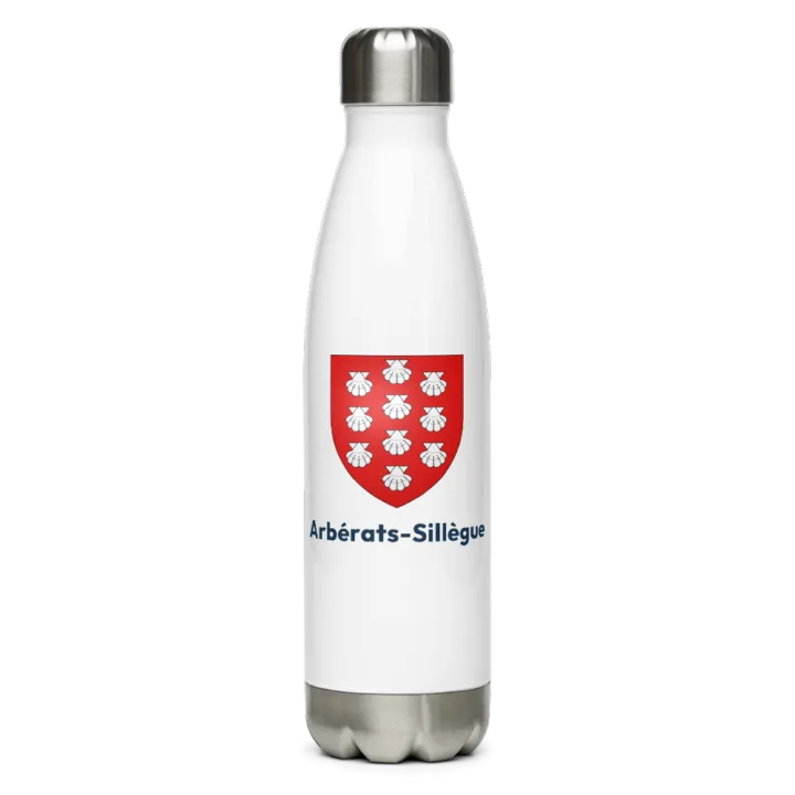 Gourde inox — blason d'Arbérats-Sillègue