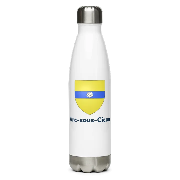 Gourde inox blason de Arc-sous-Cicon