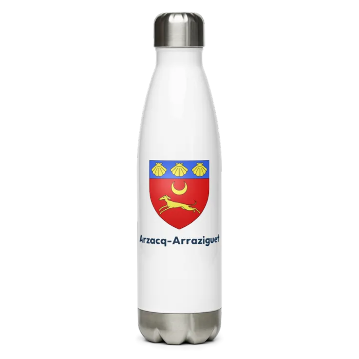 Gourde inox — blason d'Arzacq-Arraziguet