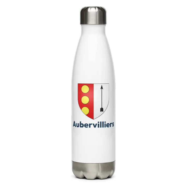 Gourde inox blason de Aubervilliers