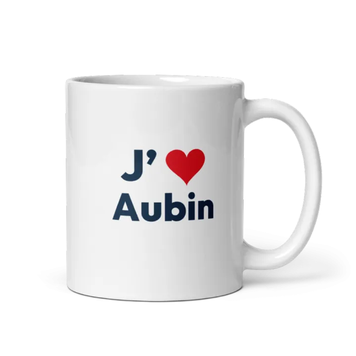 Mug « J’❤ Aubin »