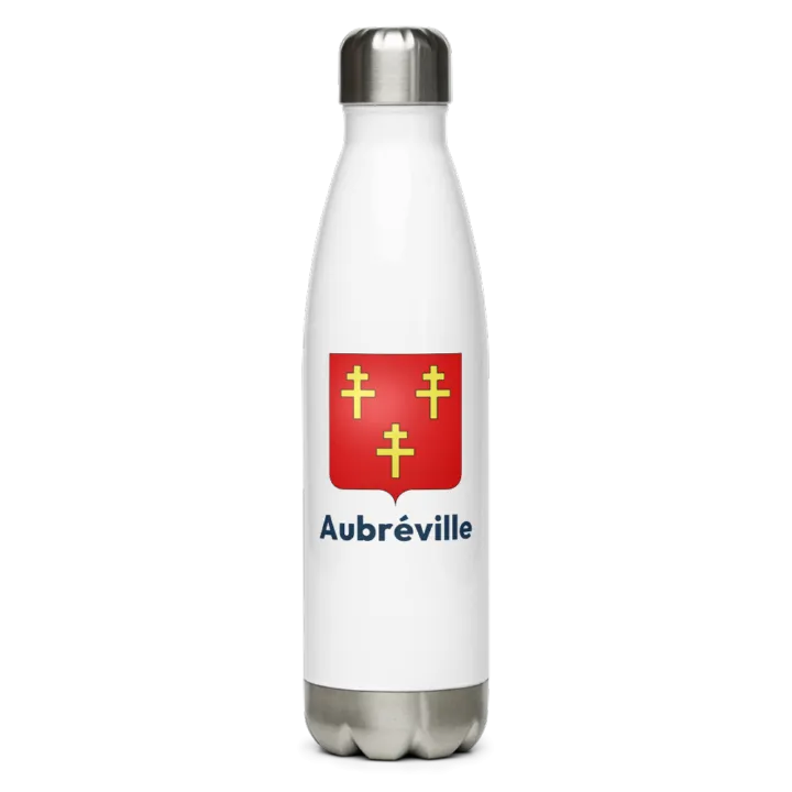 Gourde inox — blason d'Aubréville