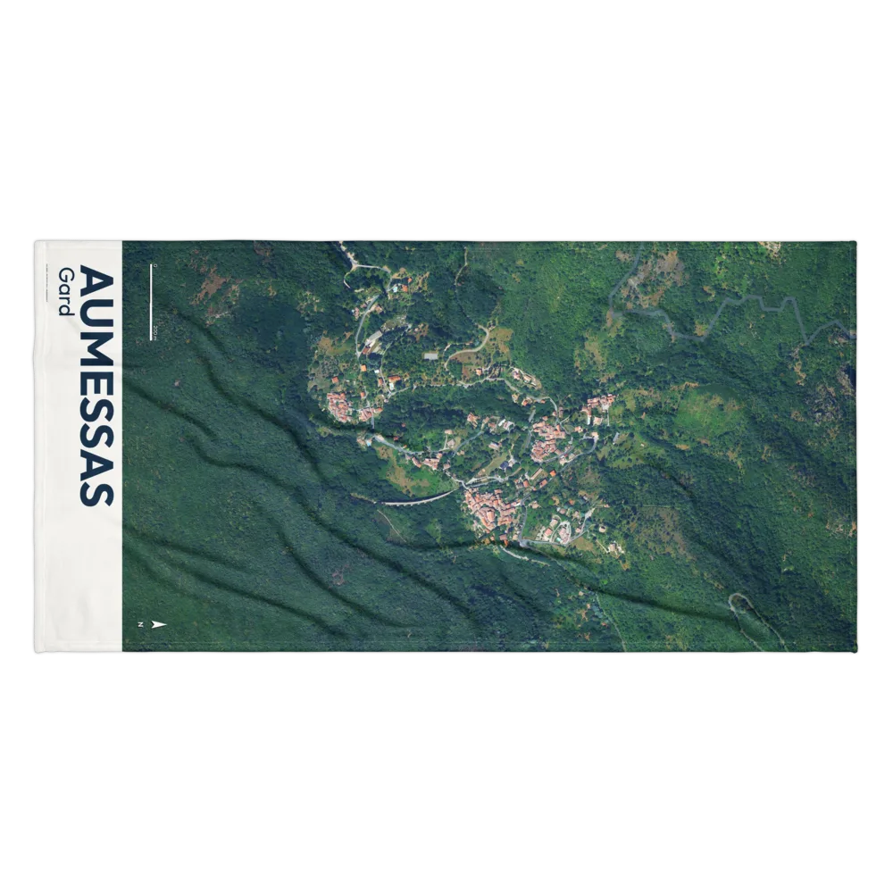 Serviette cartographique — carte de Aumessas