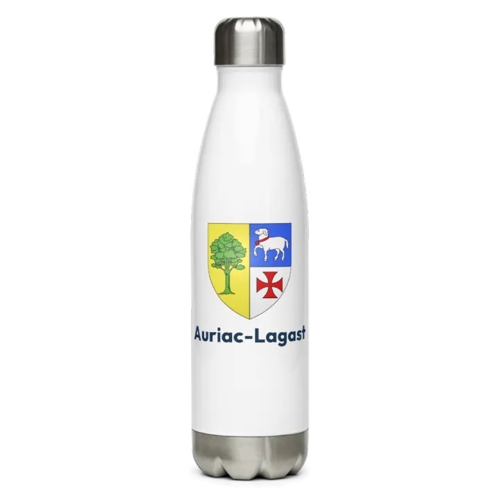 Gourde inox — blason d'Auriac-Lagast