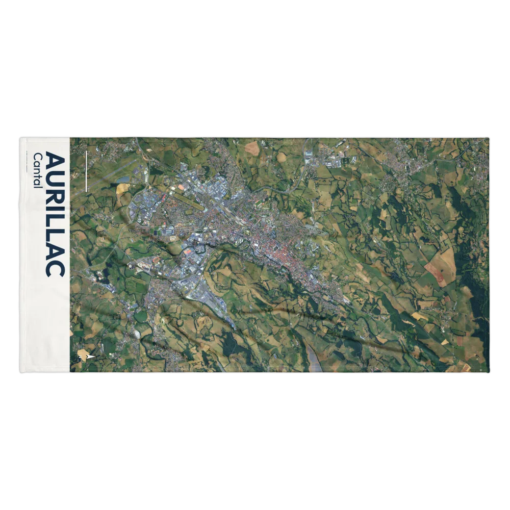 Serviette cartographique — carte de Aurillac