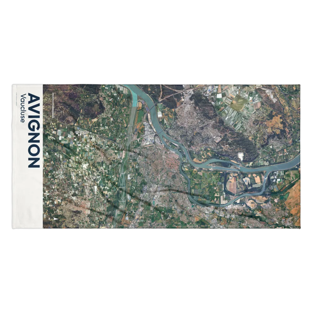 Serviette cartographique — carte de Avignon