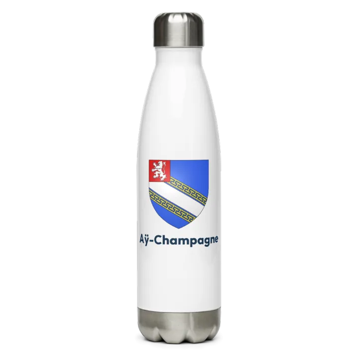 Gourde inox blason de Aÿ-Champagne