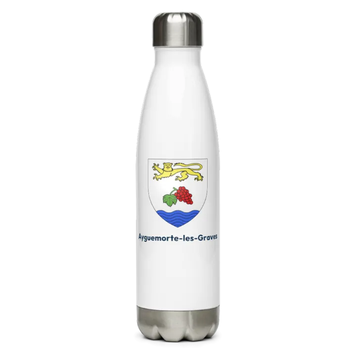 Gourde inox blason de Ayguemorte-les-Graves