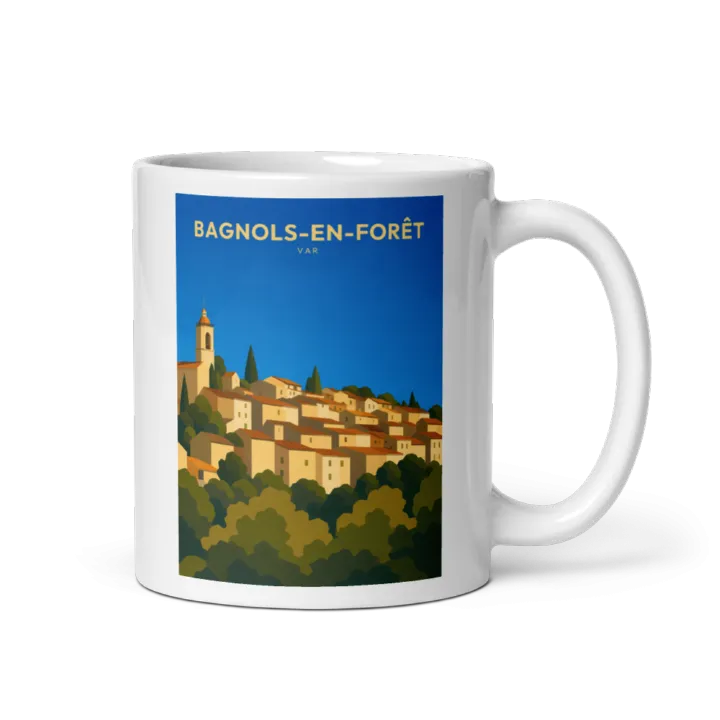 Mug — Bagnols-en-Forêt et ses maisons perchées