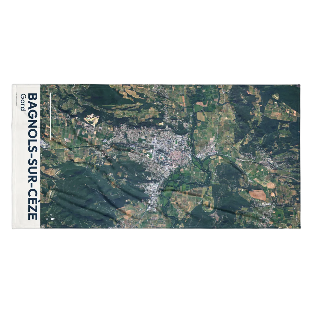 Serviette cartographique — carte de Bagnols-sur-Cèze