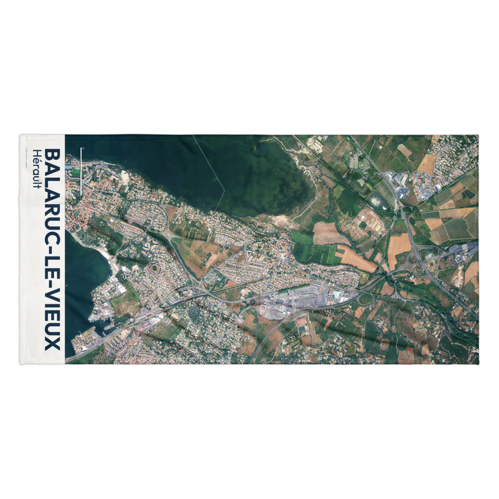 Serviette de plage — vue aérienne de Balaruc-le-Vieux
