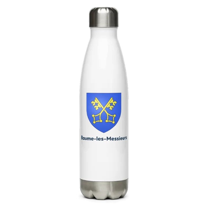 Gourde inox — blason de Baume-les-Messieurs