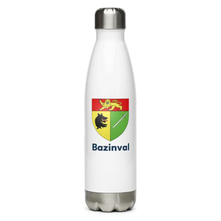 Gourde inox blason de Bazinval