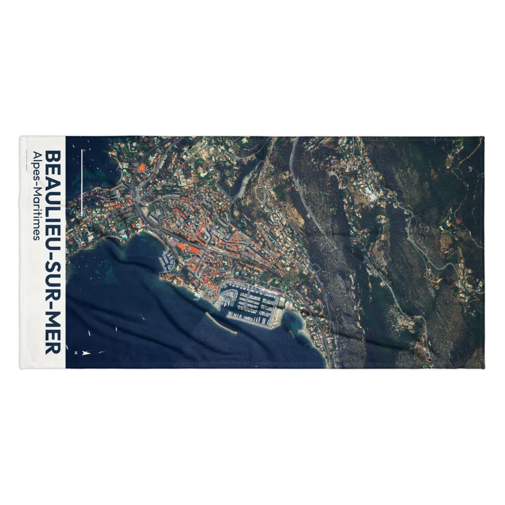 Serviette cartographique — carte de Beaulieu-sur-Mer