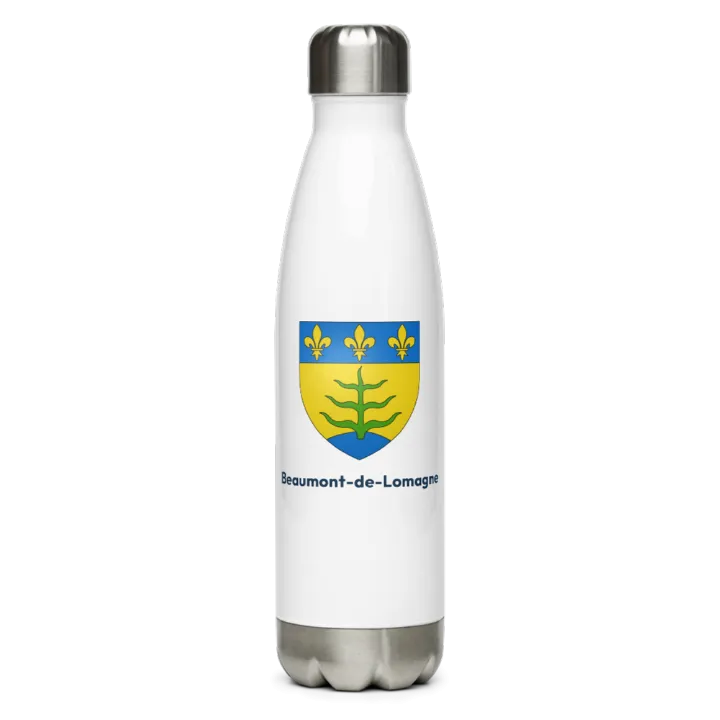 Gourde inox — blason de Beaumont-de-Lomagne