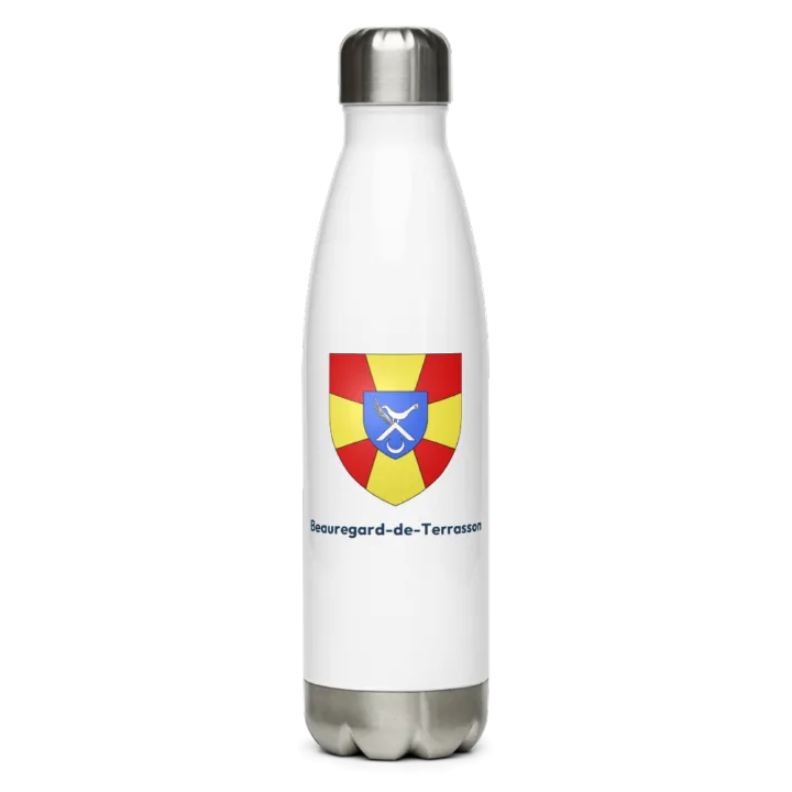 Gourde inox blason de Beauregard-de-Terrasson
