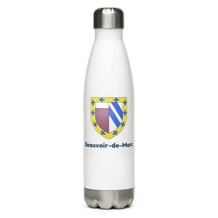 Gourde inox — blason de Beauvoir-de-Marc