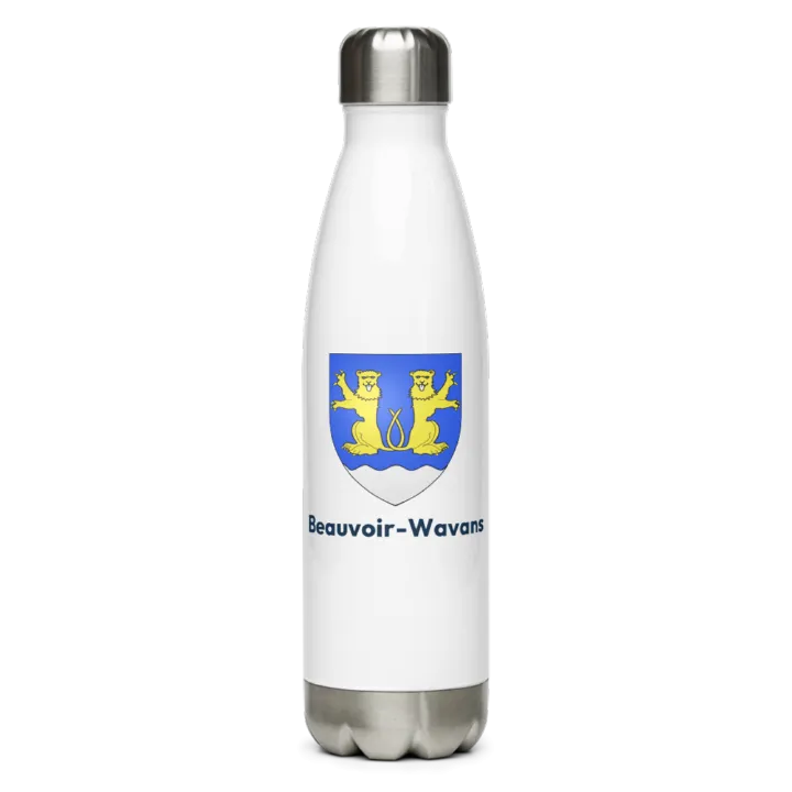 Gourde inox — blason de Beauvoir-Wavans