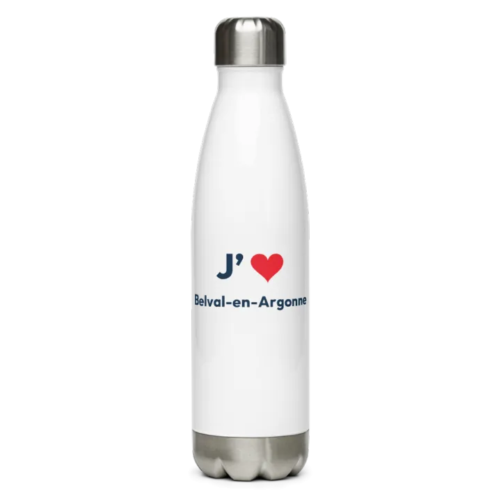 Gourde inox « J’❤ Belval-en-Argonne »