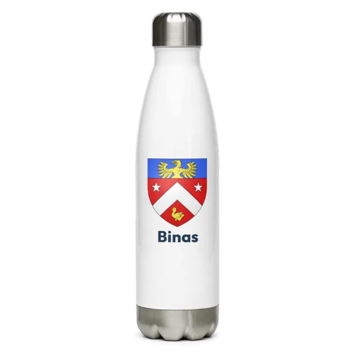 Gourde inox — blason de Binas