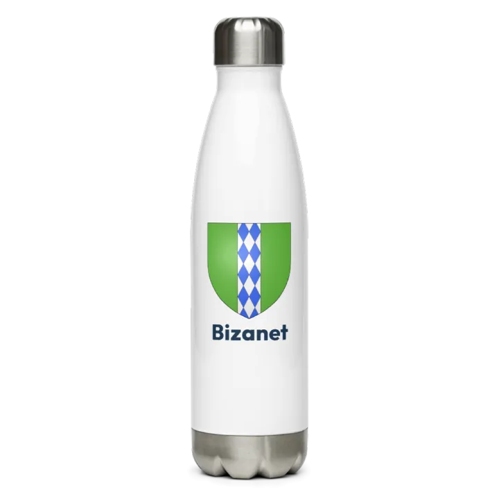Gourde inox — blason de Bizanet