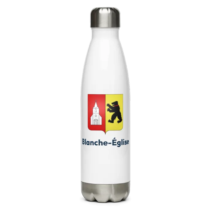 Gourde inox — blason de Blanche-Église