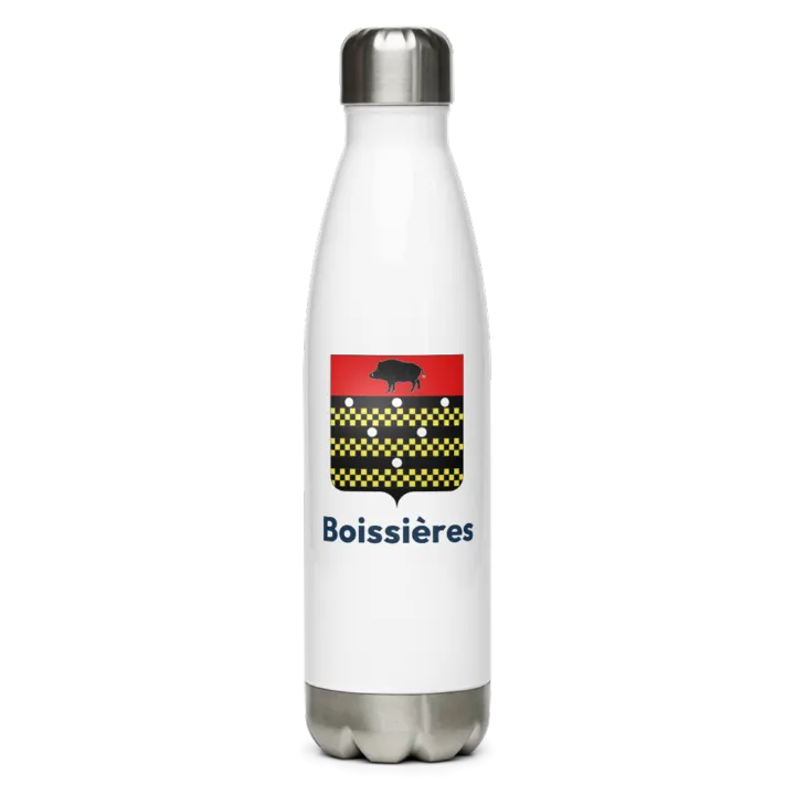 Gourde inox — blason de Boissières