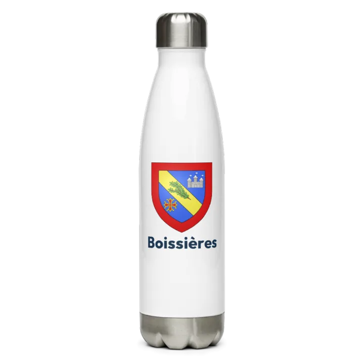 Gourde inox — blason de Boissières