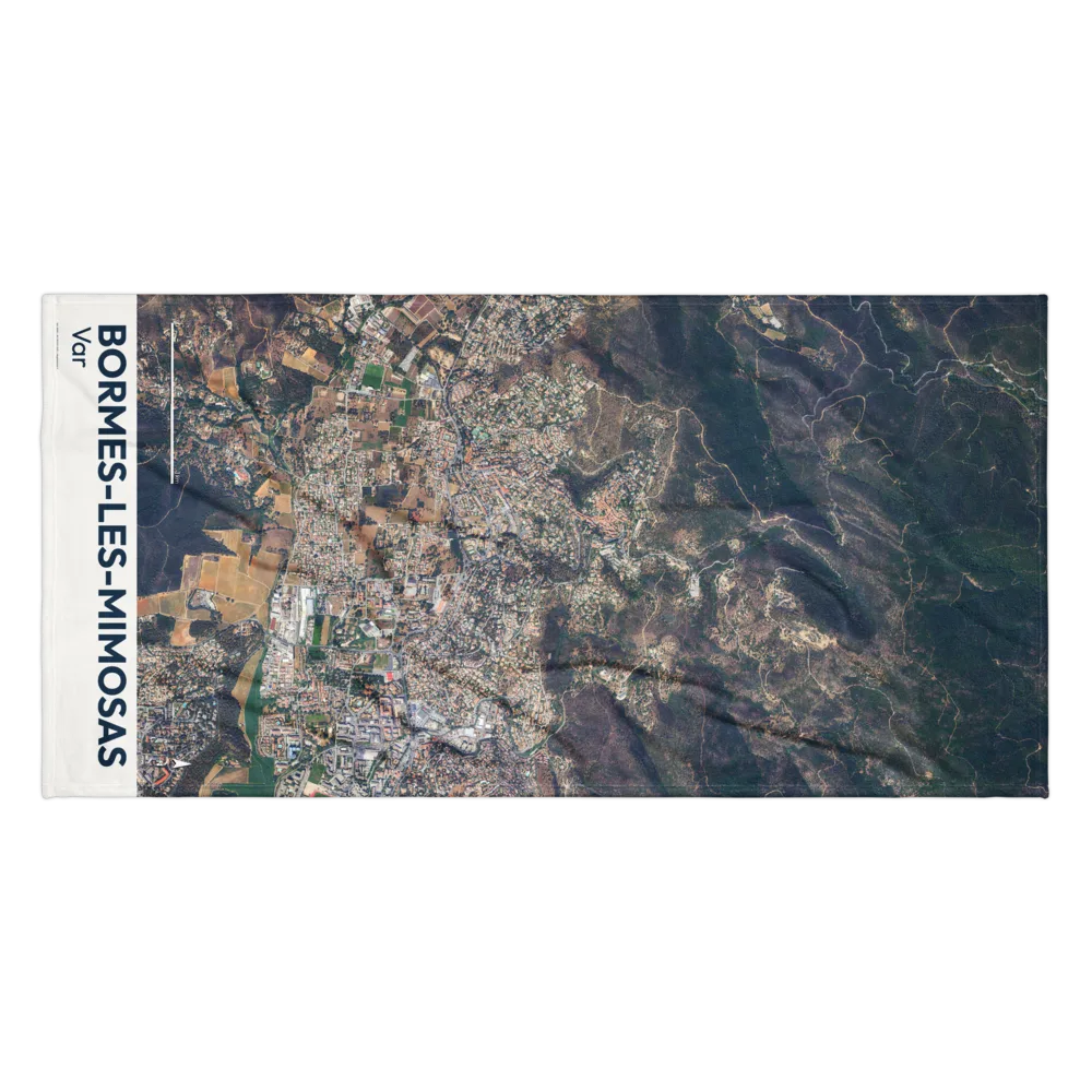 Serviette cartographique — carte de Bormes-les-Mimosas