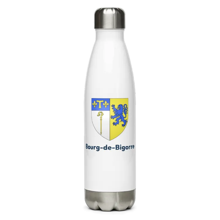 Gourde inox — blason de Bourg-de-Bigorre