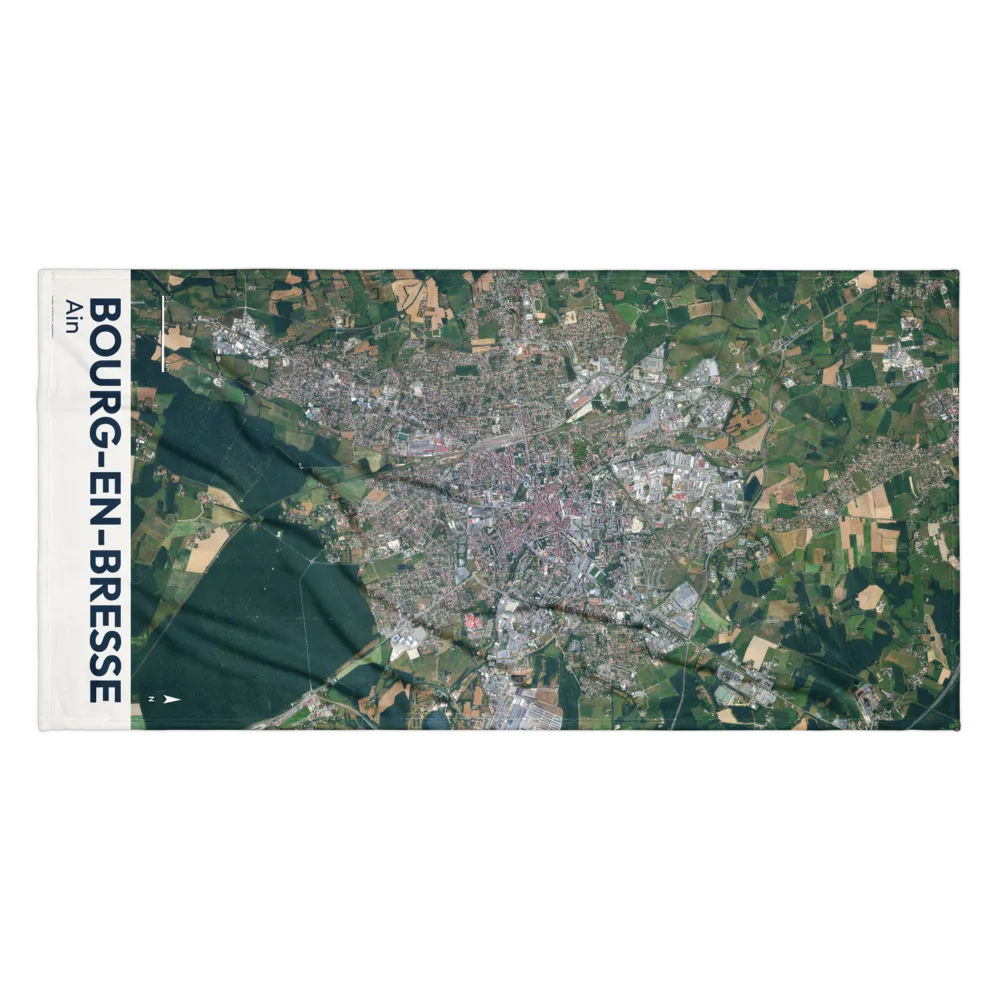 Serviette de plage — vue aérienne de Bourg-en-Bresse