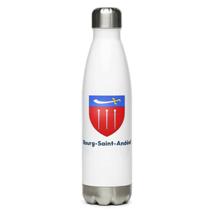 Gourde inox — blason de Bourg-Saint-Andéol
