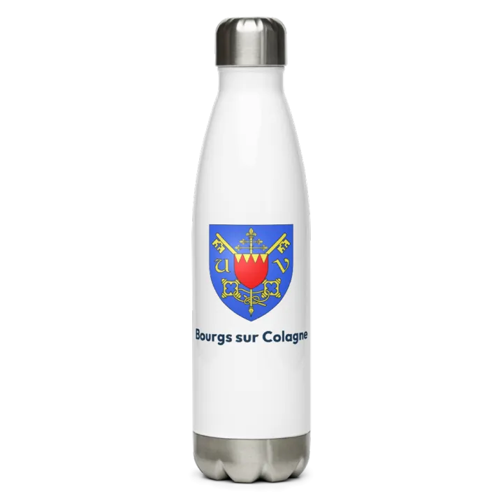 Gourde inox — blason de Bourgs sur Colagne