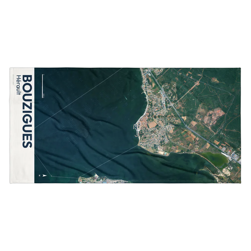 Serviette cartographique — carte de Bouzigues