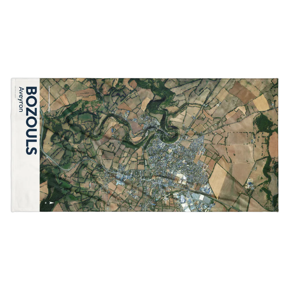 Serviette cartographique — carte de Bozouls