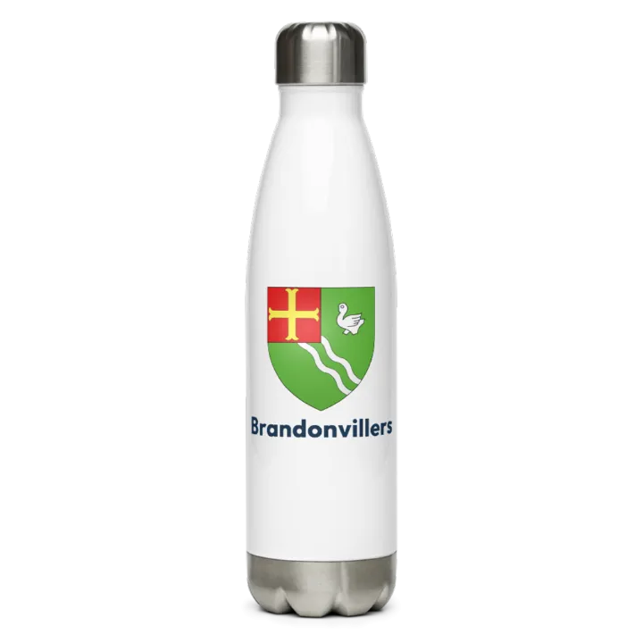 Gourde inox — blason de Brandonvillers