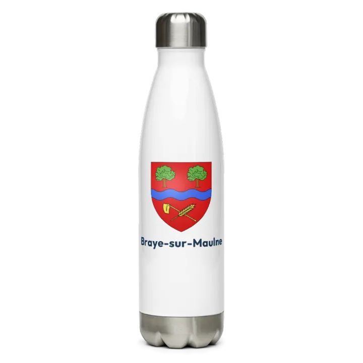 Gourde inox — blason de Braye-sur-Maulne