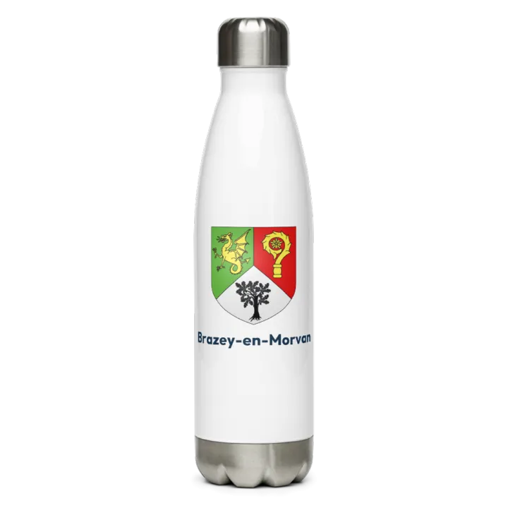 Gourde inox — blason de Brazey-en-Morvan