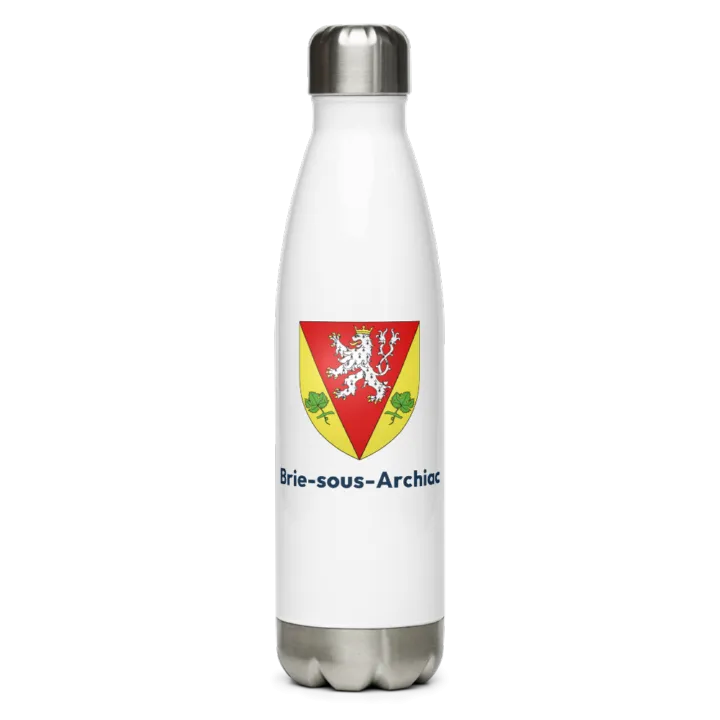 Gourde inox — blason de Brie-sous-Archiac
