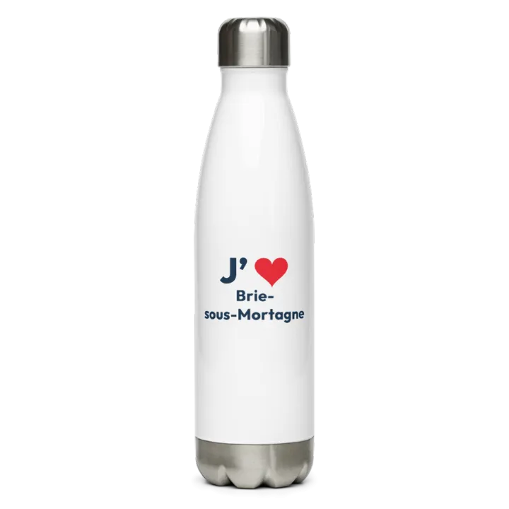 Gourde inox « J’❤ Brie-sous-Mortagne »