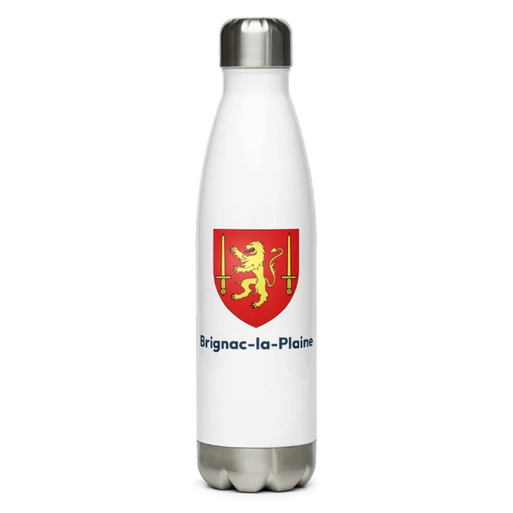 Gourde inox — blason de Brignac-la-Plaine